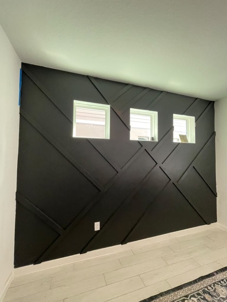 Diagonal Wood Panel Wall
