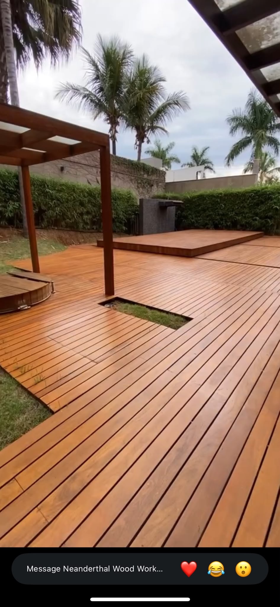 Tropical Hardwood Patio Deck